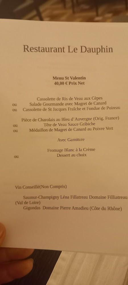 Restaurant Le Dauphin - Menu Image 1